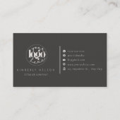 Modernes Berufliches Monogramm Minimalistisch Visitenkarte (Rückseite)