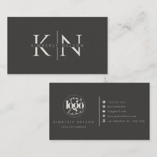 Modernes Berufliches Monogramm Minimalistisch Visitenkarte