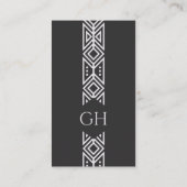 Modernes berufliches Monogramm Minimalistisch Visitenkarte (Rückseite)
