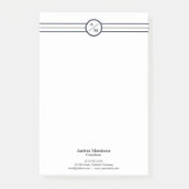 Modernes Berufliches Monogramm Post-it Klebezettel (Vorderseite)