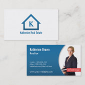 Modernes berufliches Monogramm-wirklicher Visitenkarte (Vorne/Hinten)