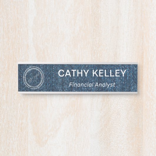 Modernes Berufliches Namens- und Logo-Büroschild Türschild (Vorderseite )