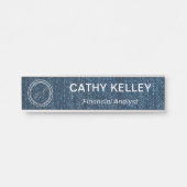 Modernes Berufliches Namens- und Logo-Büroschild Türschild (Vorderseite )