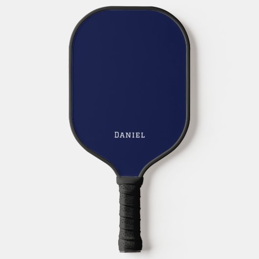 Modernes Berufliches Navy Blue Monogram Pickleball Schläger (Vorderseite)