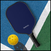 Modernes Berufliches Navy Blue Monogram Pickleball Schläger