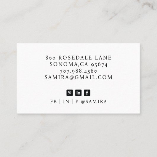 Modernes Berufliches öffentliches Foto Visitenkarte (Rückseite)