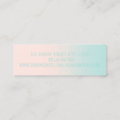 Modernes Berufliches Ombre Lotus Mini Visitenkarte (Rückseite)