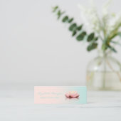 Modernes Berufliches Ombre Lotus Mini Visitenkarte (Stehend Vorderseite)