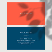 Modernes Berufliches Orange und Aquamarin Visitenkarte