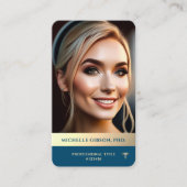 Modernes Berufliches Personal Branding Regal Blue Visitenkarte (Vorderseite)