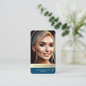 Modernes Berufliches Personal Branding Regal Blue Visitenkarte (Stehend Vorderseite)