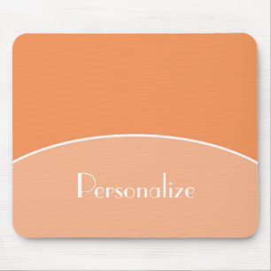 Modernes, Berufliches Pfirsichorange mit Namen Mousepad