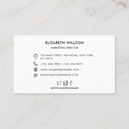 Modernes, Berufliches QR Code Foto Visitenkarte (Rückseite)