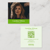 Modernes Berufliches QR-Foto für kaltgrün