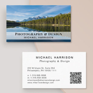 Modernes Berufliches QR-Foto Visitenkarte