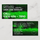 Modernes berufliches Rasenmäherbild Visitenkarte (Vorne/Hinten)