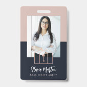 Modernes Berufliches Real Anwesen Foto & Logo Ausweis (Vorderseite)