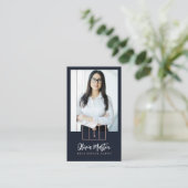 Modernes Berufliches Real Anwesen Foto & Logo Visitenkarte (Stehend Vorderseite)