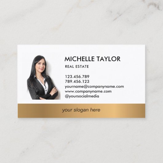 Modernes Berufliches Real Anwesen House Foto Visitenkarte (Rückseite)