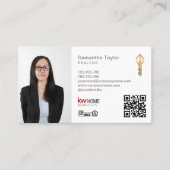 Modernes Berufliches Real Anwesen mit Foto QR Code Visitenkarte (Vorderseite)