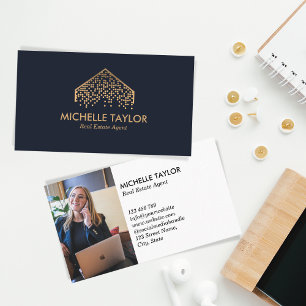 Modernes Berufliches Real Anwesen Realtor Foto Visitenkarte