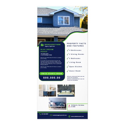 Modernes Berufliches Real-Anwesen und Zuhause-Verk Werbekarte (Vorne)