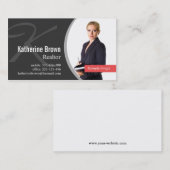 Modernes berufliches Realtor-Monogramm-Foto Visitenkarte (Vorne/Hinten)