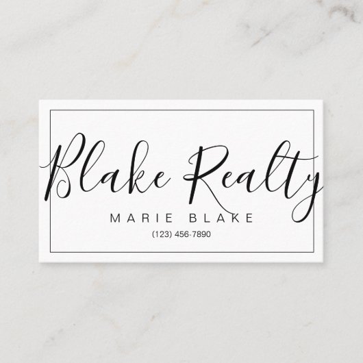 Modernes Berufliches Realtor Realty Visitenkarte (Vorderseite)