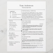 Modernes Berufliches Resume-Template (Vorderseite)