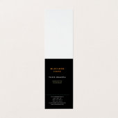 Modernes Berufliches Rich Black Schlicht Visitenkarten (Außenseite Aufgefaltet)