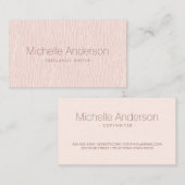 Modernes, berufliches, rosa Holzkorn Visitenkarte (Vorne/Hinten)