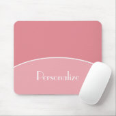 Modernes Berufliches Rosa mit Name Mousepad (Mit Mouse)