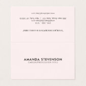 Modernes Berufliches Rosa Visitenkarten (Außenseite Aufgefaltet)