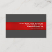 Modernes Berufliches Rot Grau, beeindruckend trend Visitenkarte (Rückseite)