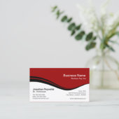 Modernes berufliches Rot Visitenkarte (Stehend Vorderseite)