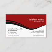 Modernes berufliches Rot Visitenkarte (Vorderseite)