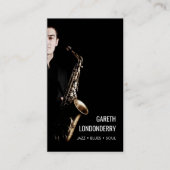 Modernes Berufliches sächsisches MusikerFoto Visitenkarte (Vorderseite)