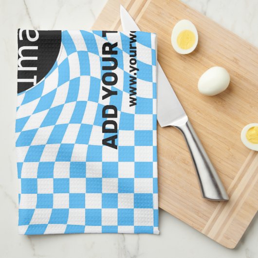Modernes Berufliches Schachbrett für kundenspezifi Geschirrtuch (Viertel Falte)