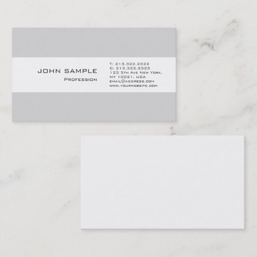 Modernes Berufliches Schlicht Einfaches Elegantes  Visitenkarte (Vorne/Hinten)