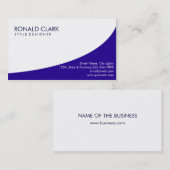 Modernes Berufliches Schlichtes Blaues Automat Visitenkarte (Vorne/Hinten)