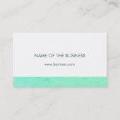 Modernes Berufliches Schlichtes Blaues Weiß Aquama Visitenkarte (Rückseite)