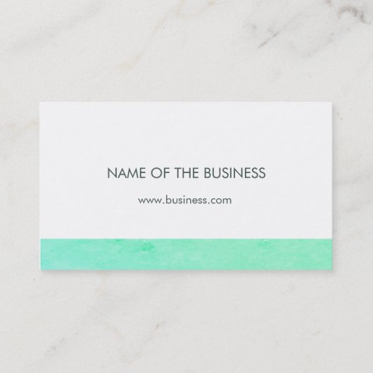 Modernes Berufliches Schlichtes Blaues Weiß Aquama Visitenkarte (Rückseite)