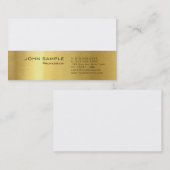 Modernes, Berufliches Schlichtes Elegantes Gold Lo Visitenkarte (Vorne/Hinten)