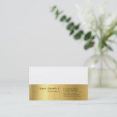 Modernes, Berufliches Schlichtes Elegantes Gold Lo Visitenkarte (Stehend Vorderseite)