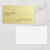 Modernes, Berufliches, schlichtes Gold Schlicht Visitenkarte (Vorne/Hinten)
