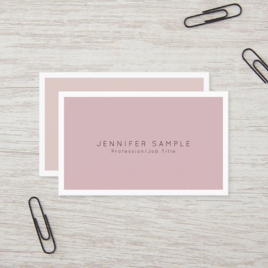 Modernes, Berufliches, schlichtes Schlichtes Elega Visitenkarte (Vorderseite/Rückseite Beispiel)