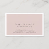 Modernes, Berufliches, schlichtes Schlichtes Elega Visitenkarte (Rückseite)