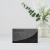 Modernes Berufliches Schlichtes Schwarzes Grau Ein Visitenkarte (Stehend Vorderseite)