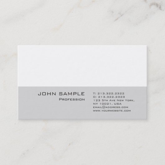 Modernes Berufliches Schlichtes Visitenkarte (Vorderseite)