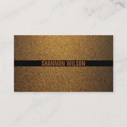 Modernes berufliches Schwarz-Gold-Kupfer Visitenkarte (Vorderseite)